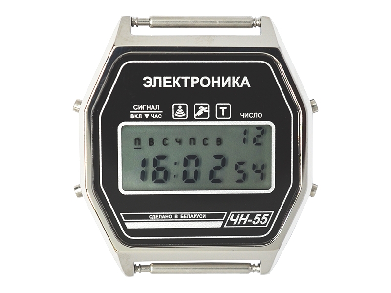 Часы Электроника ЧН-55Р / 0200300 нерж.сталь
